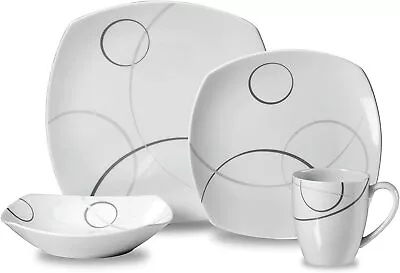 Mikasa Geometric Circles 4-Piece Place Setting H1933 • $161.25