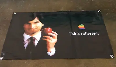 Apple Computer Poster Banner Steve Jobs Sign • $39.22