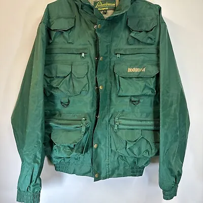 Vtg Green Hodgman Lakestream Wading Jacket Hooded Fishing Hunting Coat Sz Small • $33.99