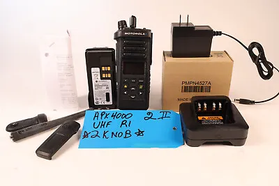 Motorola APX4000 II UHF R1 380-470mhz + 5 Algo's  2 Knob With Tags • $1065.33