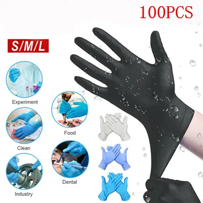 100Pcs Workshop Comfortable Mechanic Nitrile Gloves Household Cleaning Universal • $25.98