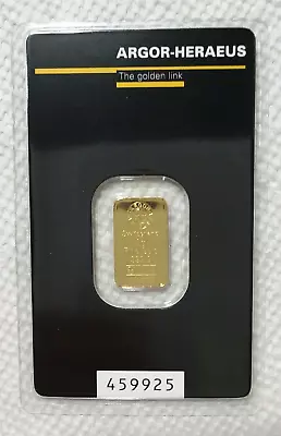 2 Gram Gold Bar - Argor Heraeus - 999.9 Fine In Assay • $225