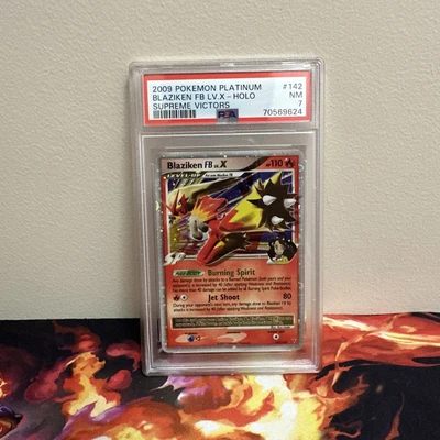 $60 • Buy Pokemon Blaziken FB LV.X Platinum Supreme Victors Holo Rare #142 PSA 7 -340