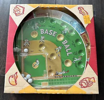 Vintage Marx Baseball Pinball Bagatelle Game In Box • $24.99