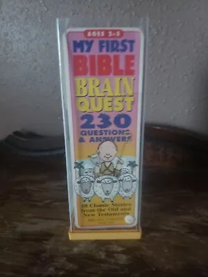 MY FIRST BIBLE BRAIN QUEST~VTG 1994 Ages 2-5 Years 230 Q&A Of Old/New Testaments • $49