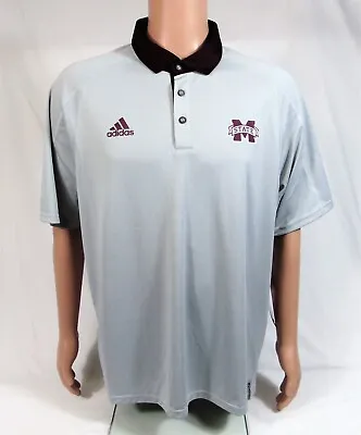 Adidas Mississippi State Bulldogs Climachill On Field Polo Golf Shirt Sz XL NEW • $49.99