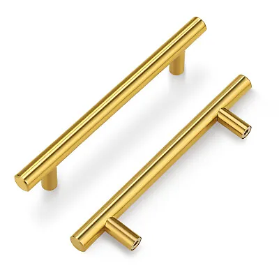 15Pack Gold Kitchen Cabinet Pulls Stainless Steel Drawer T Bar Handles 2  3  5  • $36.29
