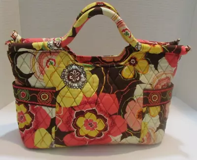 Vera Bradley Buttercup Floral Purse Quilted Retired Zipper Top Double Handles • $32.30