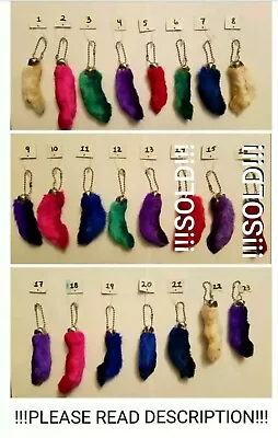 (1) Lucky Rabbit's Foot W/ Keychain !!!21 To Choose From!!! (you Pick) • $20