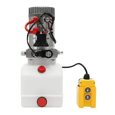 Electric Hydraulic Pump Single Acting Oil Pump 4/L 12V Dump Trailer Power Unit • $192