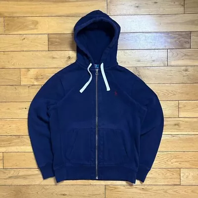 Vintage 90s Polo Ralph Lauren Navy Zip Up Hoody - Size S • £40