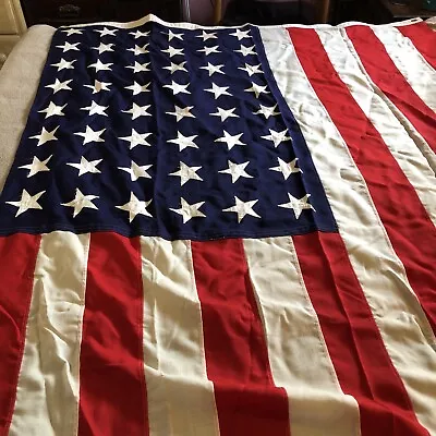 Huge Vintage US American Flag 48 Stars 5’ By 9 1/2’ Made In Pa • $148