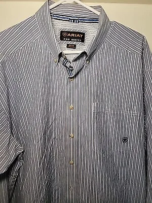 Ariat Pro Series Long Sleeve Button Down Shirt Men's Size XXL 2XL • $18