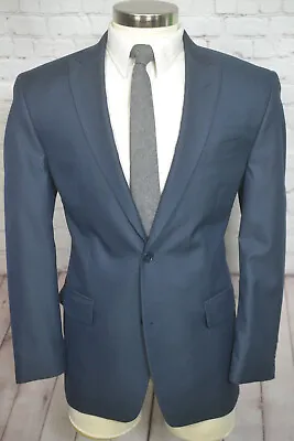 Michael Kors Mens Blue ATHLETIC FIT 2 Button Sport Coat Blazer Jacket SIZE 40R • $19.95