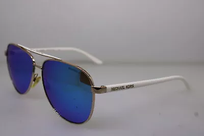 Authentic Michael Kors 5007 104525 Gold Metal Aviator Sunglasses Blue Mirrored • $29.99