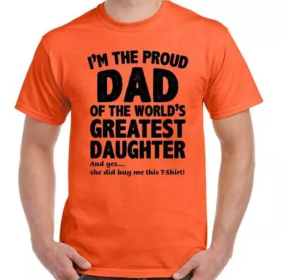 $13.56 • Buy Proud Dad T-Shirt Daughter Mens Funny Father's Day Birthday 40th 50th 60th 30th