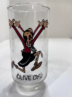 1975 King Feat Popeye's Girl Olive Oyl Cartoon Coca Cola Kollect-A-Set Glass-6  • $8