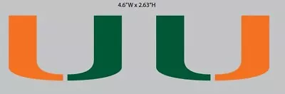 Miami Hurricanes Football Helmet Decals And Stripes Full-size-1 Day Shipping • $17.99