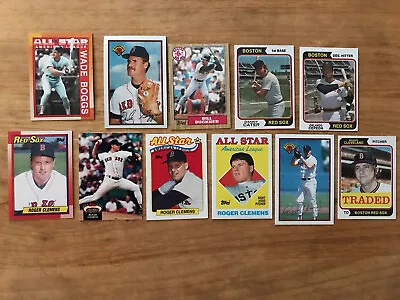 56 Different Past Boston Red Sox Card Lot - 1974 To 1993 • $22.99