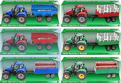 Farm Series Tractor & Trailer - Ty2637 Friction Powered Realistic Pig Toy • £56.99