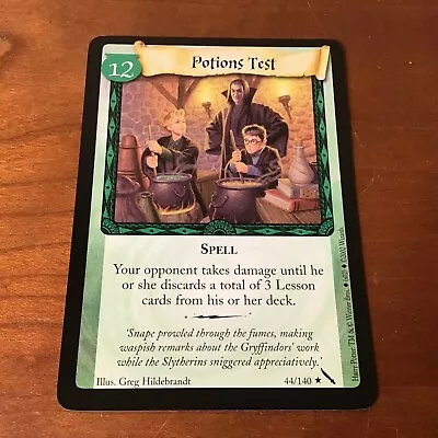 Harry Potter TCG CCG - Potions Test  - 44/140 WOTC Chamber Of Secrets RARE Card  • $9.99