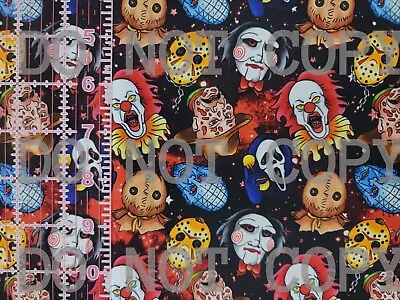 Custom 100% Cotton Woven Fabric Horror Movie Galaxy 1/4 Yard 9x56 • $5.49