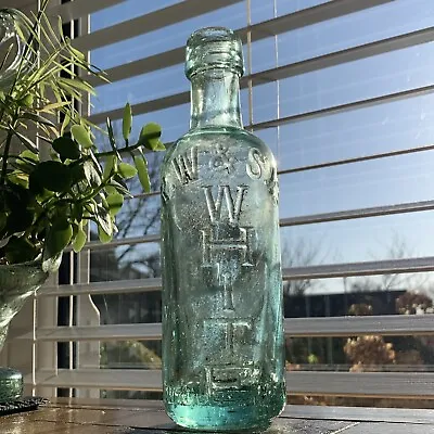 Antique Glass R. W & S Ld White Old Fashioned Victorian Glass Bottle • £13.99