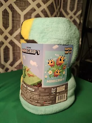 Minecraft Honey Bees And Flowers 48  X 60  Throw Blanket • $15.99