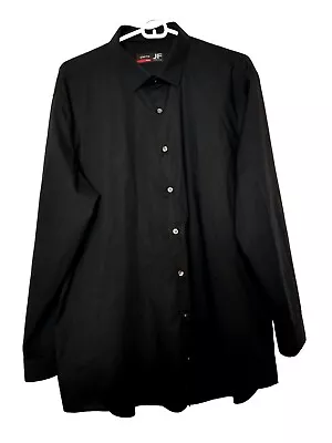 J Ferrar Black Long Sleeve Slim Fit Stretch Black Long Sleeve Dress Shirt XL • $10.99