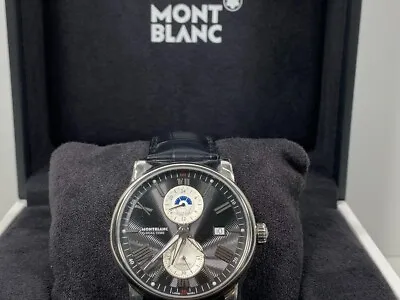 New Montblanc 4810 Dual Time Automatic Black Dial Watch # 114858  ~ $5400 • $2900