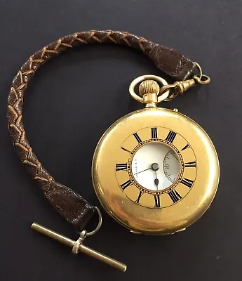 Antiques 18 Ct Solid Gold Half Hunter Pocket Watch By T.S.Cogdon & Son  • £2505.19