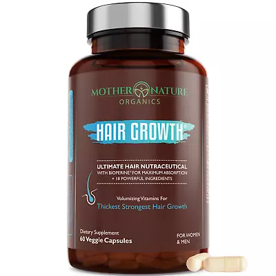 Hair Growth Supplement Natural Formula With Bamboo Keratin And MSM (60 Count) • $19.95