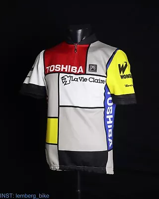 Santini Toshiba - Look - La Vie Claire - 1987 Vintage Cycling Jersey(medium) • $85