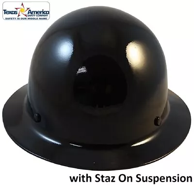 MSA Skullgard Full Brim Hard Hat With STAZ ON Suspension - Black • $126