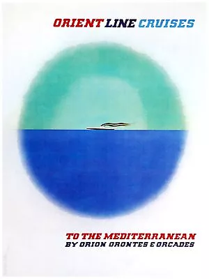 4825.Orient Line Cruises.mediterranean.steamship.POSTER.decor Home Office Art • $19