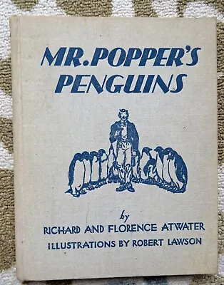 VINTAGE 1938 CLASSIC-MR POPPER'S PENGUINS- Richard & Florence Atwater -HC- EXC • $12.99