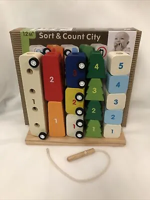 I'm TOY IMN 27390 Wooden Sort And Count City NEW Open Never Used (EC) • £8.95