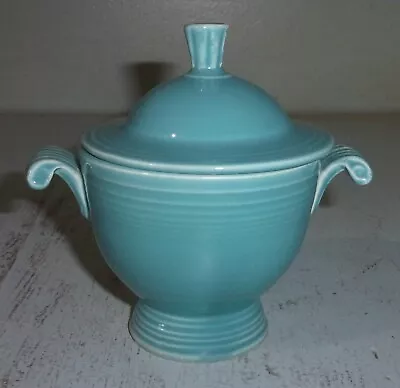 Vintage Homer Laughlin Fiesta Sugar Bowl W/ Lid Scroll Handles • $9.95