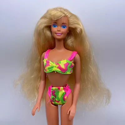 Hawaiian Fun Barbie Doll Vintage 1990 Mattel Blonde Beach Bikini • $28.99