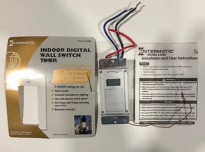 INTERMATIC Indoor In-Wall Astronomic 7-Day Digital TImer WHITE EJ500C • $9