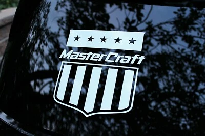 $12.64 • Buy Mastercraft Ski Boat Back Window SET OF 2 Badge Multi-Color Vinyl Decal Sticker