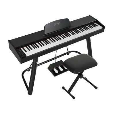 Alpha 88 Keys Electronic Piano Keyboard Digital Electric W/ Stand Stool Weighted • $365.95