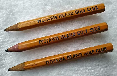 Coldwater MI Michigan Iyopawa Island Golf Club Card Pencil Lot Of 3 Vintage • $15.99