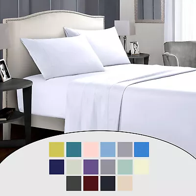 Extra Deep Fitted Sheet 100% EGYPTIAN Cotton 400 Thread Count SINGLE DOUBLE KING • £6.49