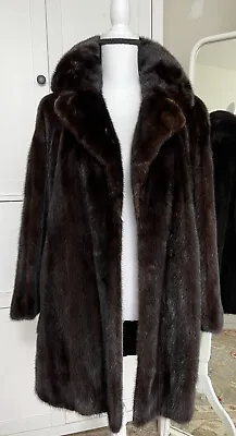 Real Dark Mahogany Mink Fur Coat Stroller Size S-M • $260