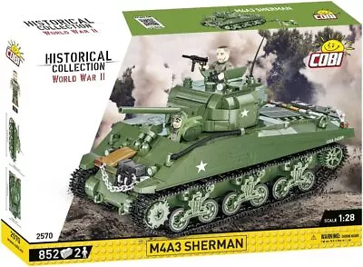 Cobi 2570 - World War II - M4A3 Sherman 852  Pcs **BRAND NEW & IN STOCK** • $95.72