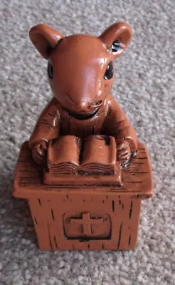 Cute Brown Church Mouse Statue Home Decorative Resin Figurines Ornament 7cm Tall • £3.80