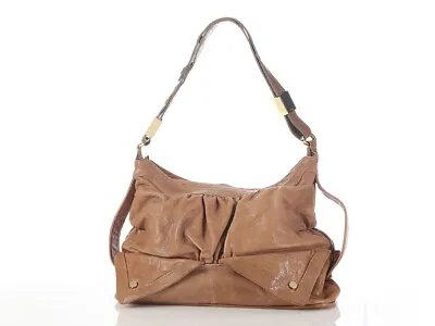$180 • Buy TREESJE Stone Brown Leather Juniper Hobo Bag ~ Fab Details!