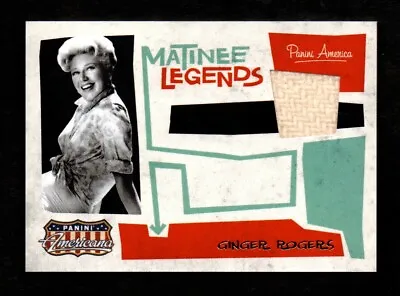 2011 Americana Matinee Legends Materials #7 Ginger Rogers Golden Age 422/499 • $16.79