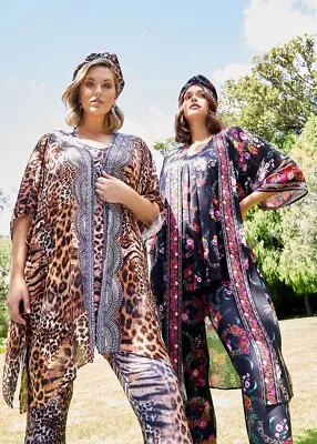 Taking Shape - Kaftan/Top/Cape/Kimono - Free Size - Leopard Print Embellished • $45